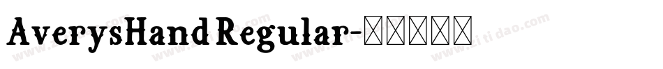 AverysHand Regular字体转换